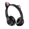 p47m Cat Ear Headphones LED (BLACK)