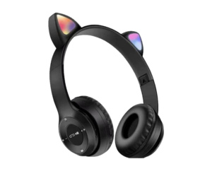 p47m Cat Ear Headphones LED (BLACK)