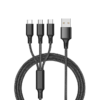 Multi-port USB 3*1 Fast Charging Cable 3 in 1 Fast Charger