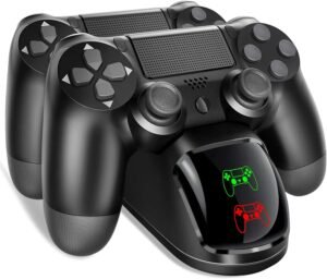 PS4 Controller Charger, PS4 Charging Dock Station for Playstation 4, DualShock 4 PS4 Controller Charger, USB Dobe PS4 Controller Charging Station for Playstation 4/ PS4 Slim / PS4 Pro/PS4 Controller